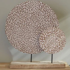 Deco a poser Beige Bois de manguier FACTORY -2 pièces