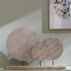 Deco a poser Beige Bois de manguier FACTORY - 3 pièces