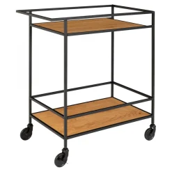 Desserte A Roulettes VITA Noir Et Naturel