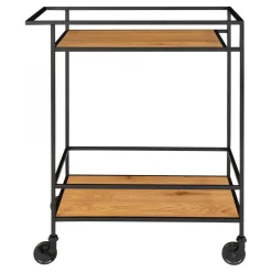 Desserte A Roulettes VITA Noir Et Naturel