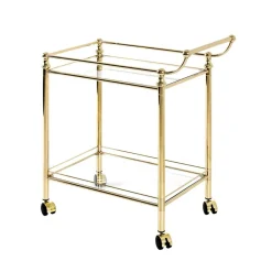 desserte en tube d'acier laitonné