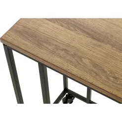 Desserte sur roulettes décor chêne