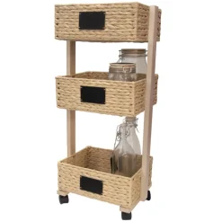 Desserte tressée 3 paniers NATAYO