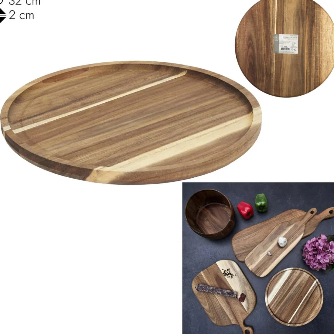 Dessous Assiette Acacia 32cm M12