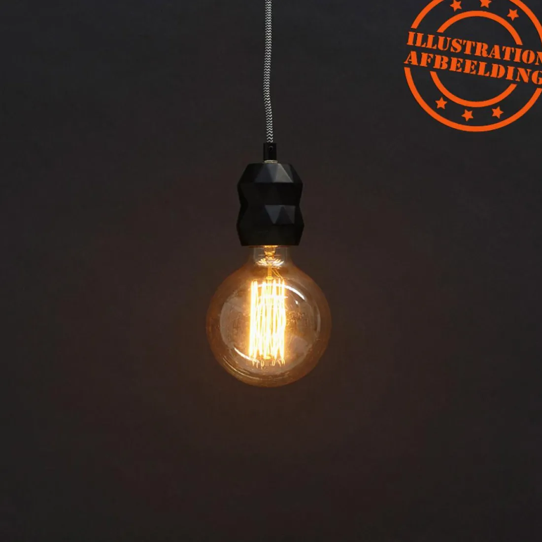 Douille design 'SOKET' noire