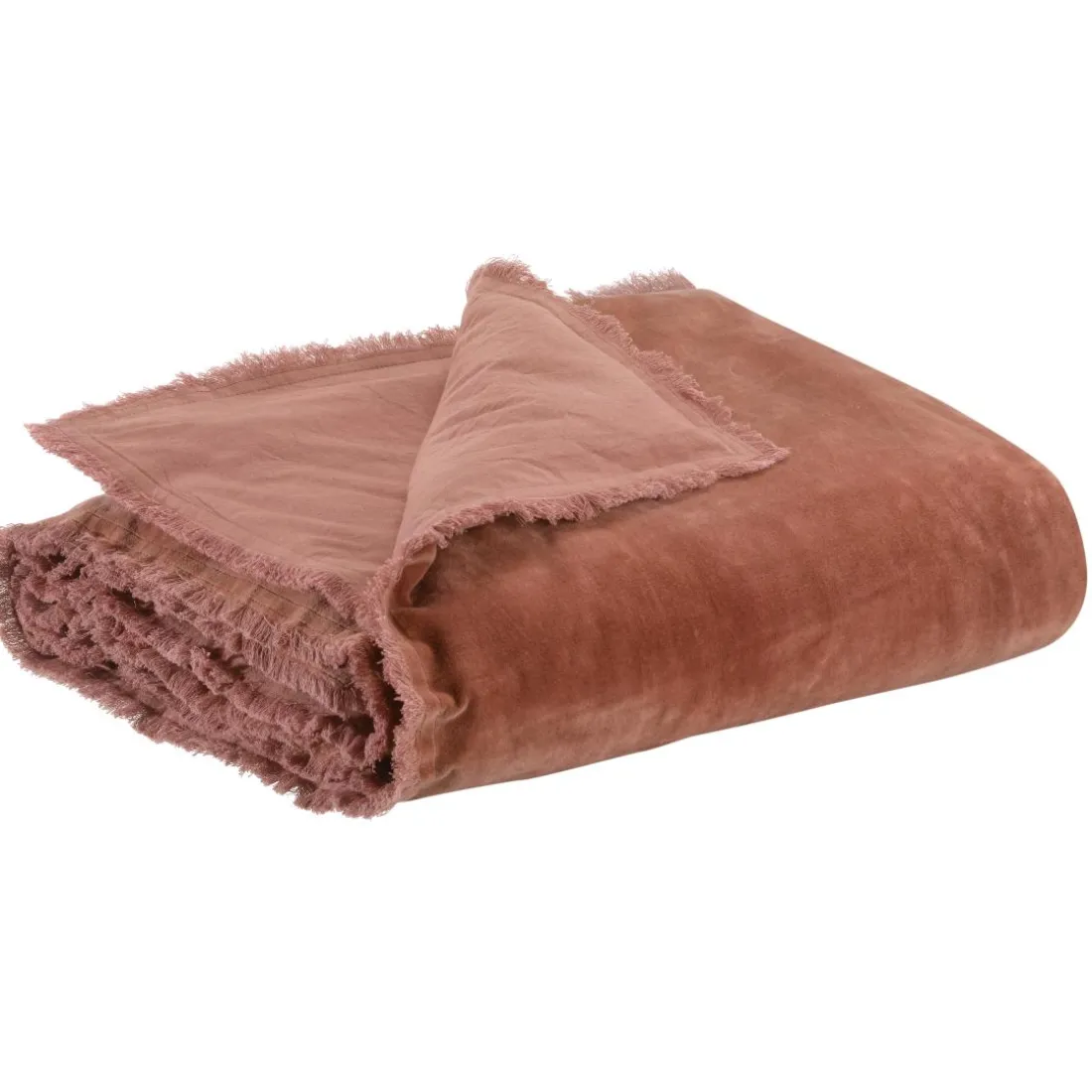 Édredon uni Fara Bois de rose 85 x 200