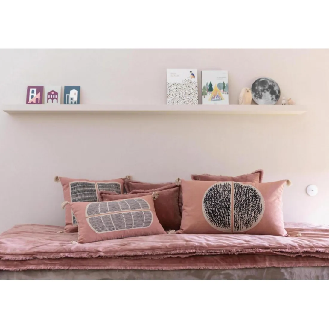 Édredon uni Fara Bois de rose 85 x 200