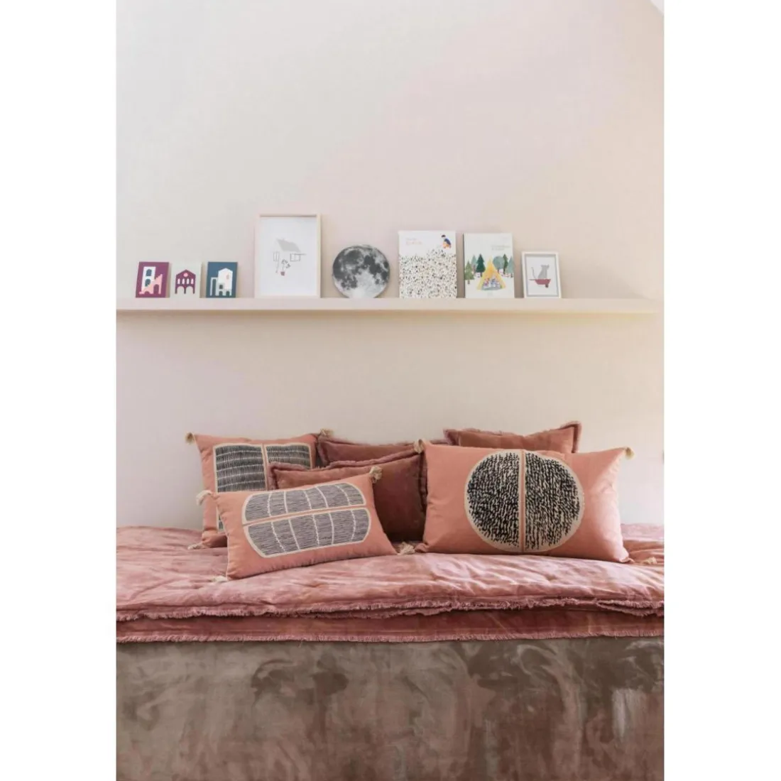 Édredon uni Fara Bois de rose 85 x 200