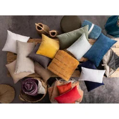 Edredon pompons Elise Verveine 80 x 180