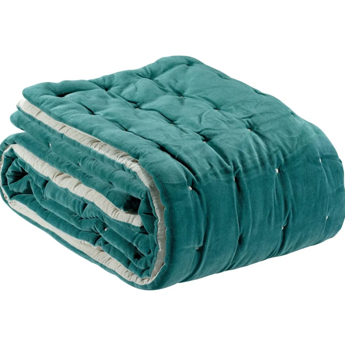 Edredon Uni Elise Vert de Gris 160 X 160