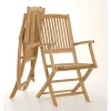 Ensemble de 2 fauteuils de jardin Lombock en bois Teck