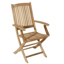 Ensemble de 2 fauteuils de jardin Lombock en bois Teck