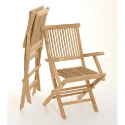 Ensemble de 2 fauteuils de jardin Java en bois Teck