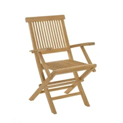 Ensemble de 2 fauteuils de jardin Java en bois Teck