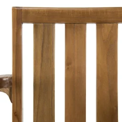 Ensemble de 2 fauteuils empilables HANNA en bois teck huilé