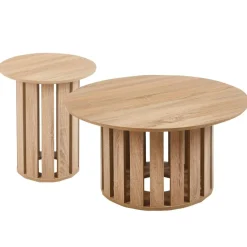Ensemble de 2 tables basses Annabel Chêne clair