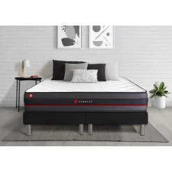 Ensemble double sommier matelas a memoire de forme REGEN