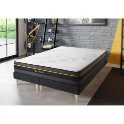 Ensemble double sommier matelas a memoire de forme ACTIVE