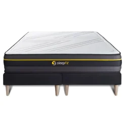 Ensemble double sommier matelas a memoire de forme ACTIVE