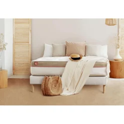 Ensemble LE COSY Memoire de forme 7 zones de confort sommier Blanc