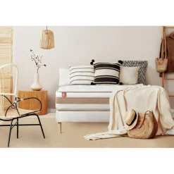 Ensemble LE TENDRE Ressorts Memoire de forme 7 zones de confort sommier kit Blanc