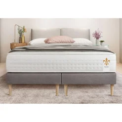 Ensemble Le Vingt-Huit double sommiers Gris