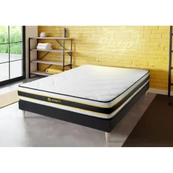 Ensemble matelas FLEXY sommier kit noir