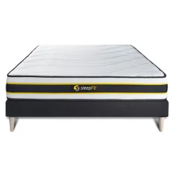 Ensemble matelas FLEXY sommier kit noir