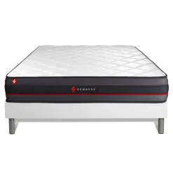 Ensemble matelas REGEN a memoire de forme sommier kit blanc