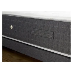 Ensemble Matelas Ressort 7 Zones KISTO + Mémoire De Forme + Sommier Bleu Denim LEO Fabriqué En France