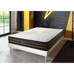 Ensemble matelas ULTRA sommier kit blanc