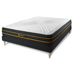 Ensemble matelas ULTRA sommier kit noir