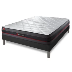 Ensemble sommier matelas REGEN a memoire de forme Blanc