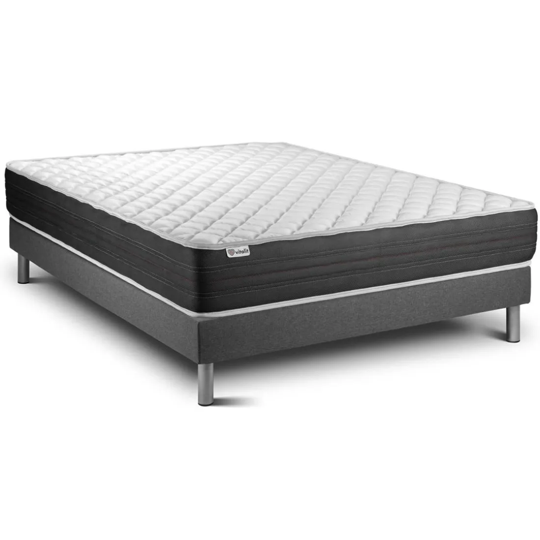 Ensemble VITALMEMO ONE sommier Kit gris