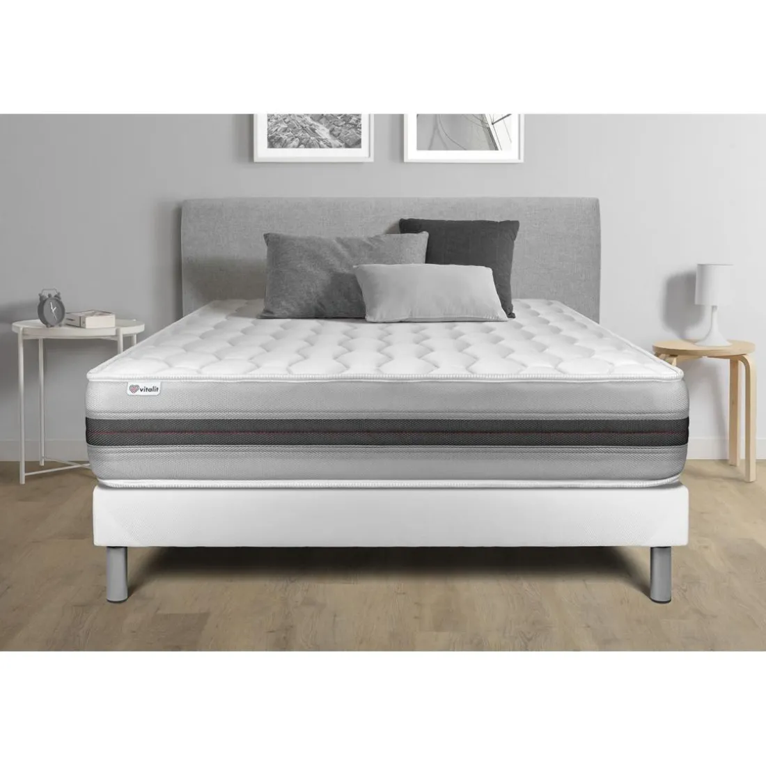 Ensemble VITALSPRING RECOVER sommier Kit blanc