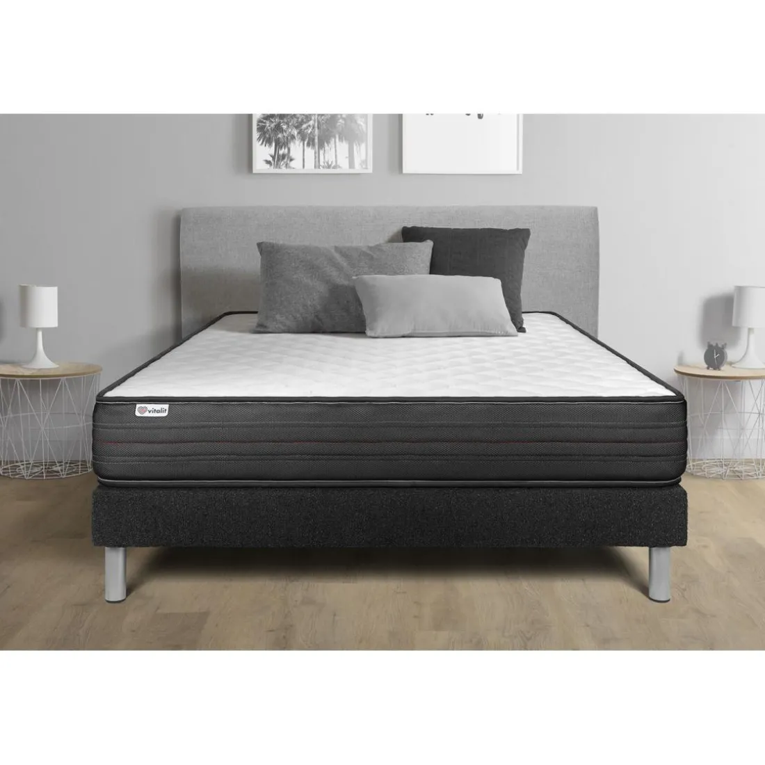 Ensembles matelas sommiers VITALPOWER noir