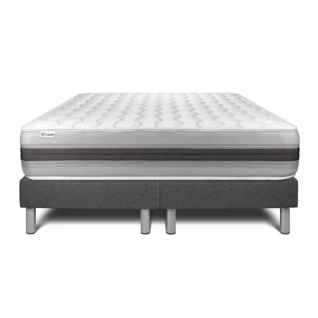 Ensembles matelas sommiers gris VITALSPRING RECOVER