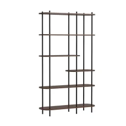 Etagere de 6 niveaux en métal et en bois Style Industriel