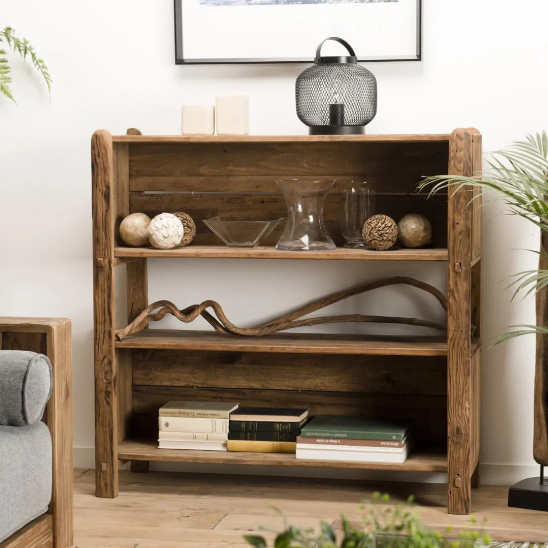 Etagère ANDRIAN 3 Niveaux Bois Pin Recyclé