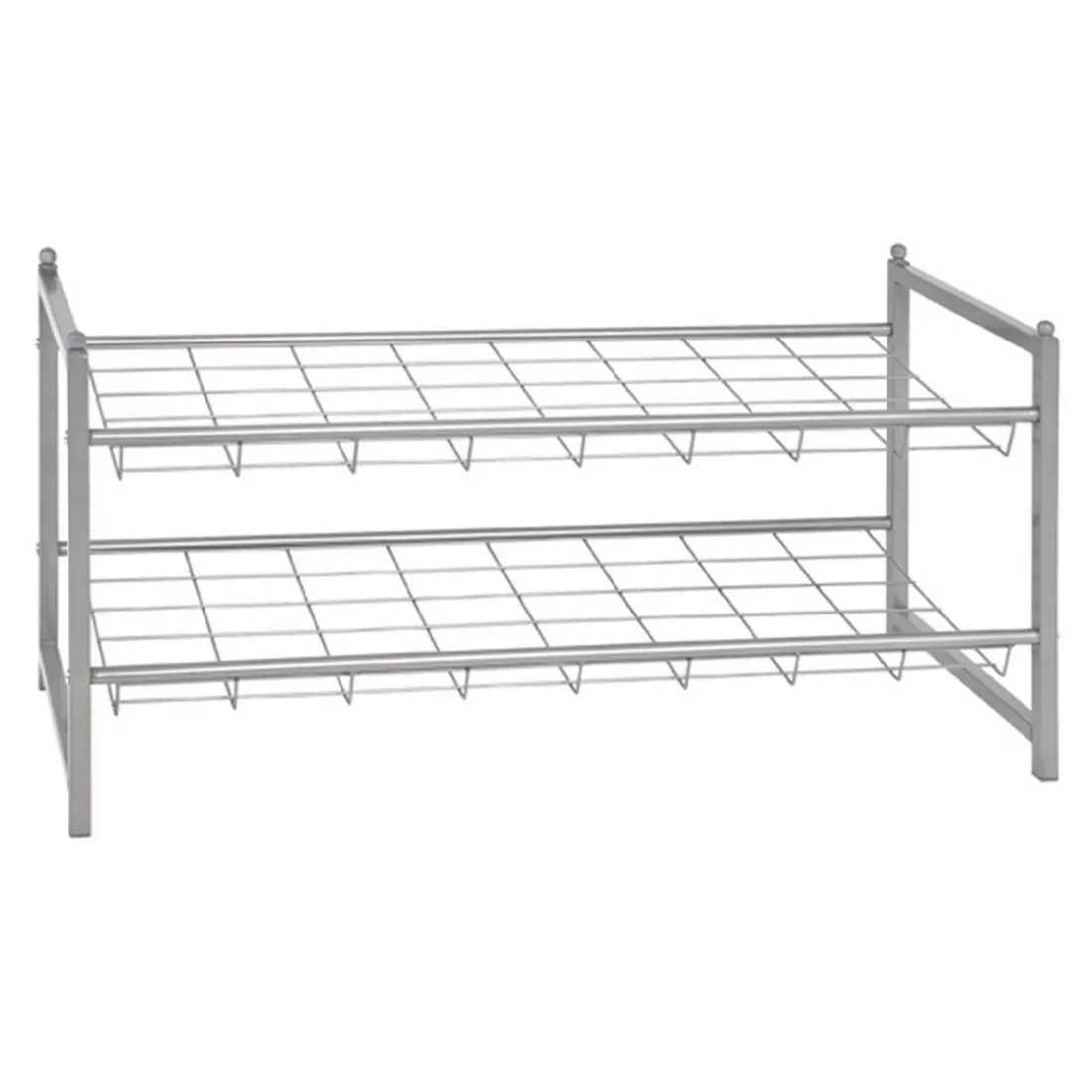 Etagère chaussures 2 grilles en acier