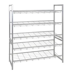 Etagère chaussures 2 grilles en acier