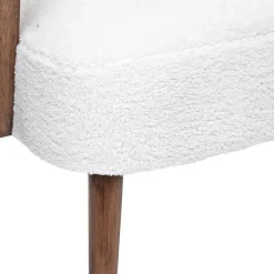 Fauteuil Accoudoir Boucle Chiara Blanc