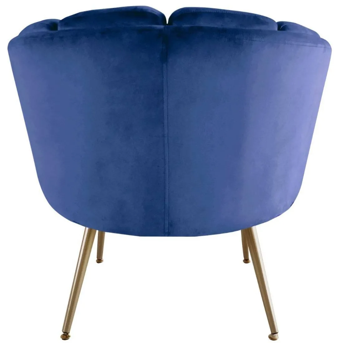 Fauteuil arrondi Velours Bleu
