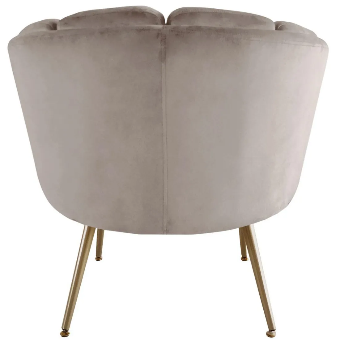 Fauteuil arrondi Velours Taupe COKILL