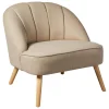 Fauteuil bois Naova beige