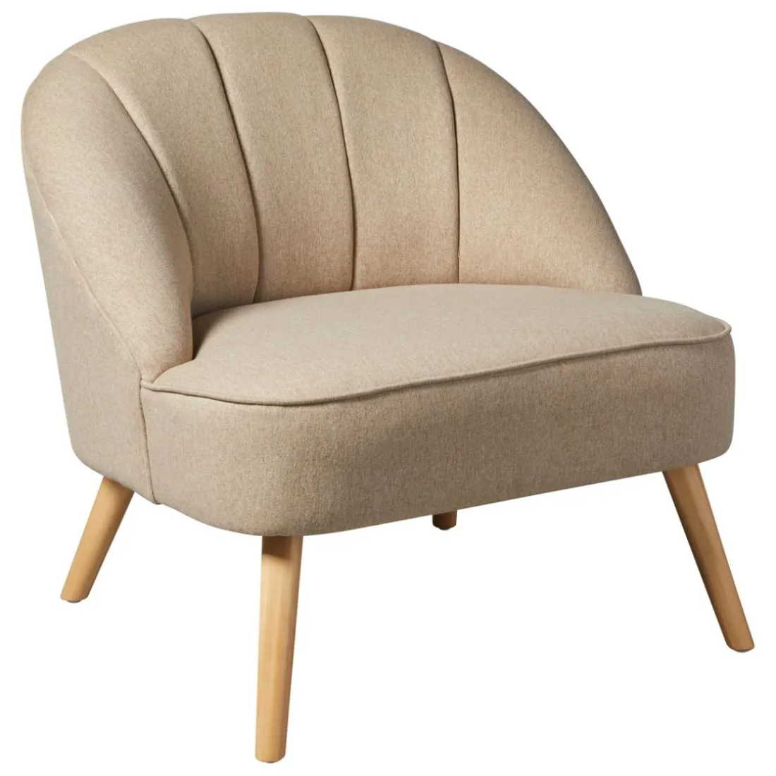 Fauteuil bois Naova beige