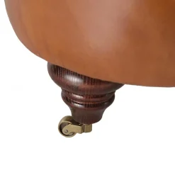 Fauteuil chesterfield 1 place vintage cuir GASTON