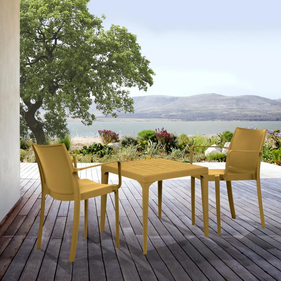 Fauteuil De Jardin Uni Rouge orangé / Brun Rosé Spirit Garden DIANE