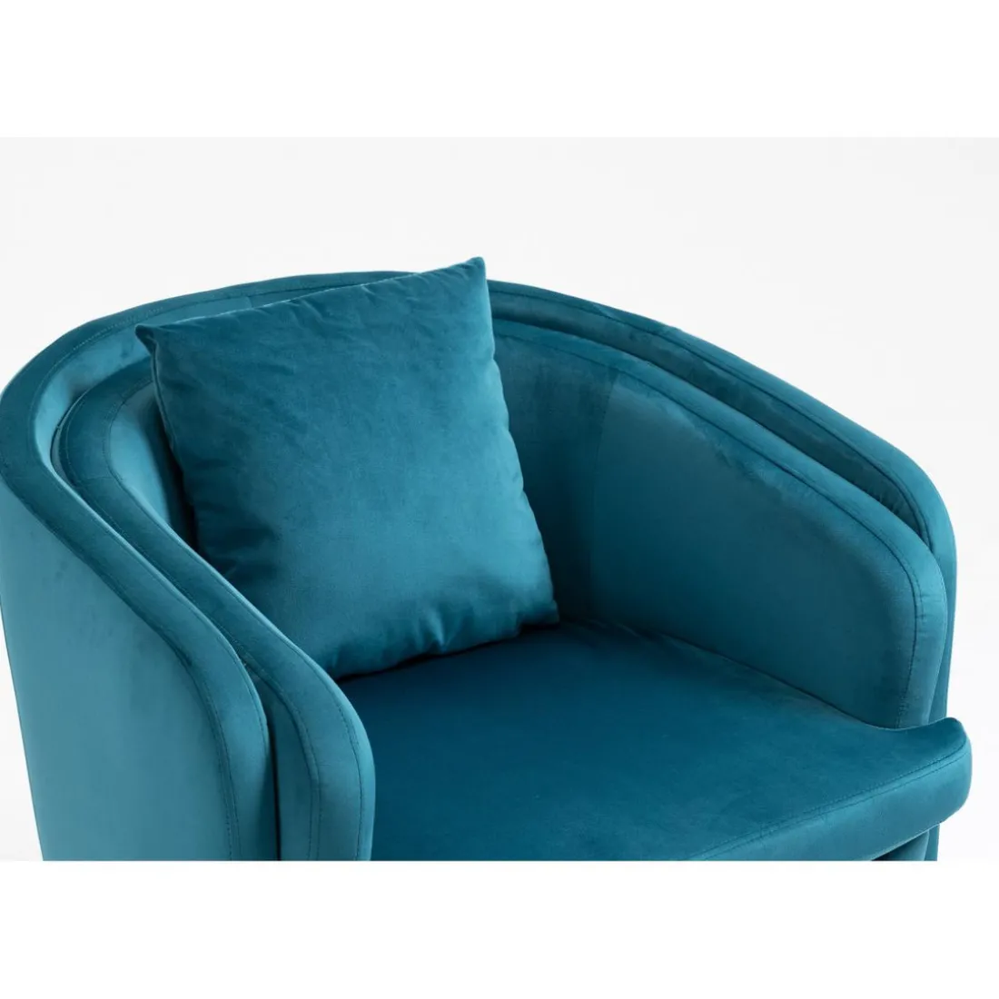 Fauteuil de salon design pieds en métal Bleu