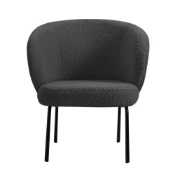 Fauteuil de salon design scandinave en Laine gris